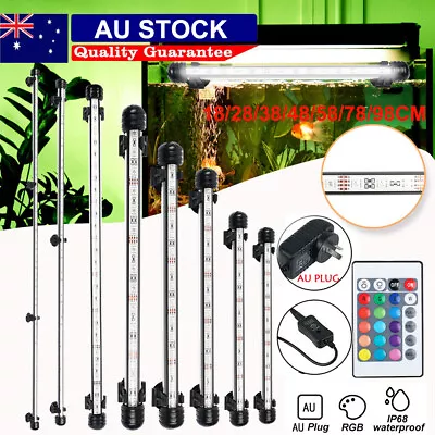 $46.99 • Buy Aquarium Fish Tank Aquarium Light LED Waterproof Full Spectrum Aqua Lamp RGB AU