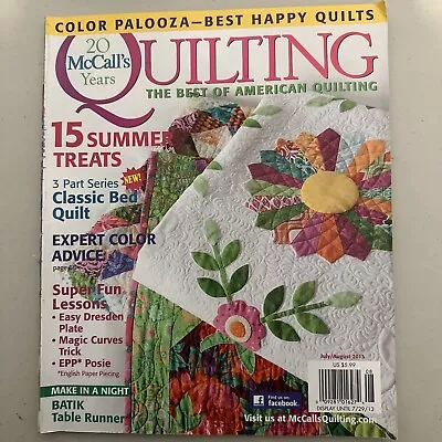 McCall’s Quilting Magazine July August 2013 • $7.94