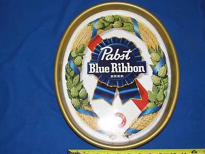 Pabst Blue Ribbon Oval Golden Beer Tray 12.5'x15  P-2093 • $23.09