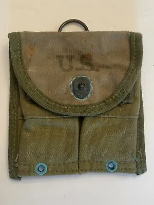 Original WW2/WWII M1 Garand M1 Carbine Pouch Midland Fabrics CO 1944 Two Tone • $45