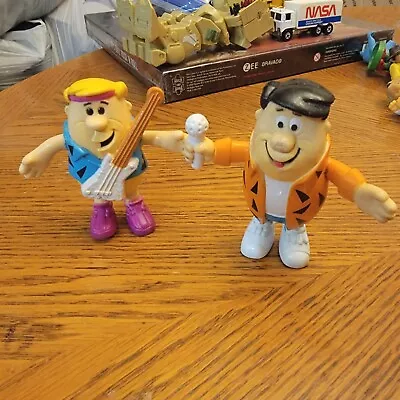 Vtg Flintstones Band Figure Lot Of 2 PVC 90’s Rock And Roll Fred Barney Toys • $8.95