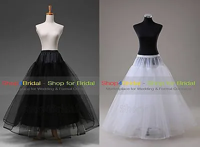  A Line 4 LAYER Hoopless Bridal Wedding Skirts Crinoline Petticoat Slips Dress • $25.99