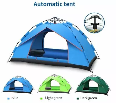 3-4 Man Automatic Instant Double Layer Pop Up Camping Tent Waterproof Outdoor  • £39.99