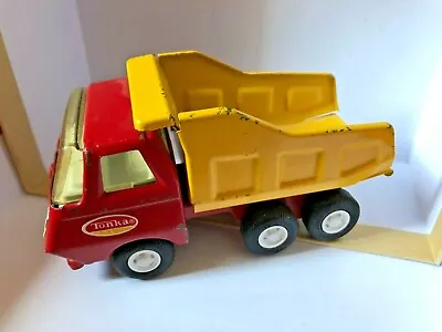 Vintage 1970s Red Yellow Tonka Mini Tilt Dump Truck • £4.99