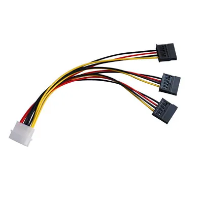 4 Pin IDE Molex To 3 Serial ATA SATA Power Splitter Extension Cable Connectors • $1.51