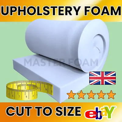 High Density Upholstery Foam Sheet / Cut To Size - Support Comfort Firm Foam • £4.99