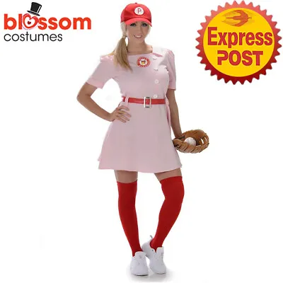 CA2055 Pink Baseball Sports Uniform Base Ball Girl Women Fancy Dress Up Costume • $25.70