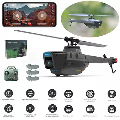 RC Helicopter C128 Sentry 2.4G 4CH 6-Axis Gyro With 1080P Wide Angle Camera • $106.46