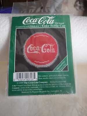 Coca-Cola Company Vtg 1995 Counted Cross Stitch Kit BOTTLE CAP Needlecraft • $5.99