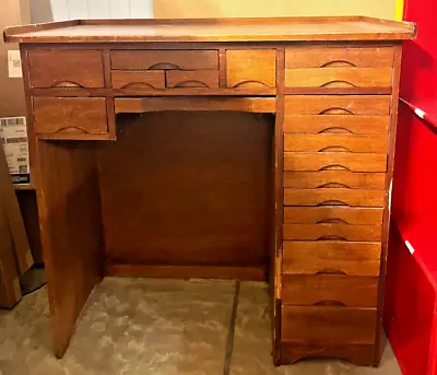 Vintage Standing Desk With File Drawers • $1500