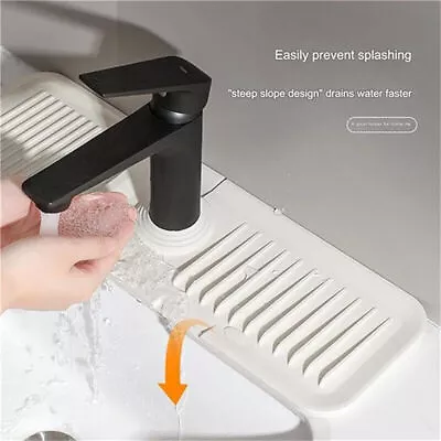 Tidy Splash Faucet Guard & Draining Mat Silicone Draining Mat For Kitchen Sink • $13.79