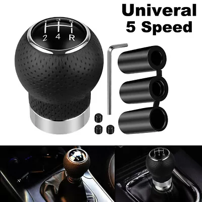 3  Universal Black 5 Speed Car Gear Shift Knob Lever Shifter Ball Stick Manual • $19.99