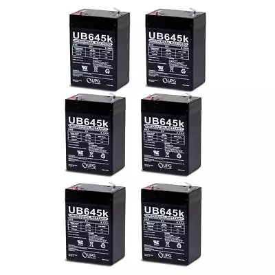 UPG 6 Pack - 6 Volt 6v 4.5ah Rechargeable Deer Game Feeder Battery  • $59.99