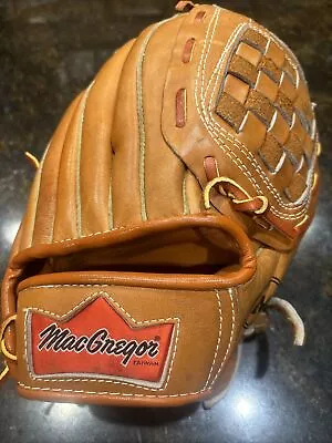 Vintage MacGregor Vide Blue Model #G19T Leather Baseball Left Hand Glove • $34.99