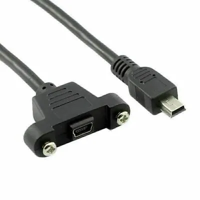 50cm Panel Female To Mount Type Mini USB 5Pin Male Extension Adapter Cable USA • $5.01