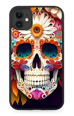 Bright Colourful Sugar Skull Mask Rubber Phone Case Mexico Mexican Floral BB19 • £15.90