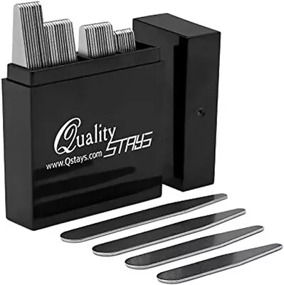 44 Metal Collar Stays 4 Sizes In Box For Men Non Magnetic 2.2 2.5 2.35 2.75 • $13.67