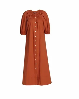 $195 • Buy Staud Vincent Dress Rust NWT SZ. S