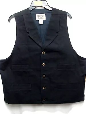 BLACK Frontier Classics Old West Victorian 1883 Style Mens Single Breasted Vest • $54