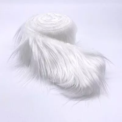 White Faux Fur Fabric Sold By Ribbon Strips (60   Wide) Pre Cut Fabric • $9.99