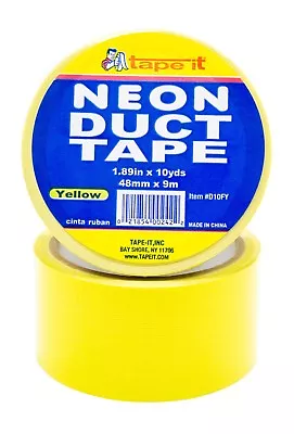 24 Rolls Of Neon Yellow Duct Tape - 1.89  X 10 Yds - 10 Mil • $65