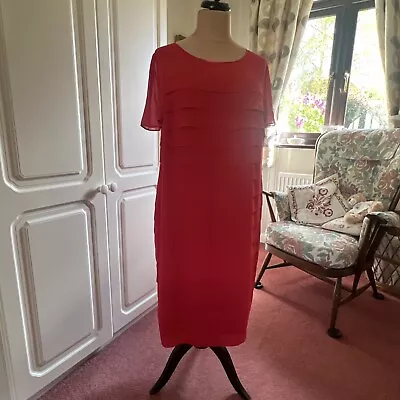 Jacques Vert Red Dress Size 18 • £25