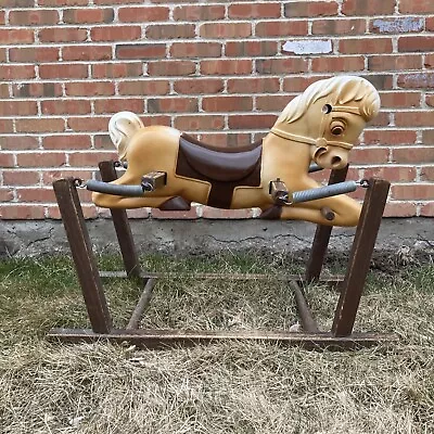 Vintage 1950's Wonder Horse Model 3 Wooden Base Spring Ride Children's Toy • $109