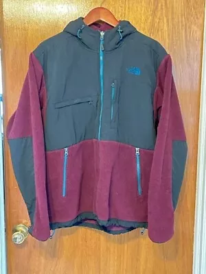 The NorthFace Denali Full Zip Hoodie. Men's L. Plum/blue. VERY GOOD CONDITION. • $35