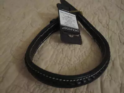 Zack & Zoey Genuine Leather Pharoah Collar Braided 5/8  Adjust 11 -14  NWT • $14.99