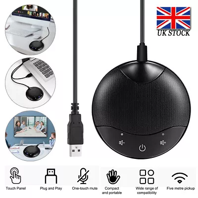 Microphone For Laptop USB PC Conference Call Zoom Recording Chat XBOX YouTube • £18.96