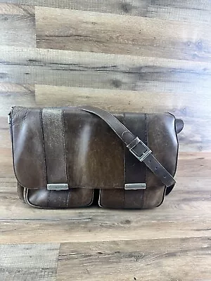 Vintage Mark Cross Black Leather Handbag Briefcase Messenger Bag • $80