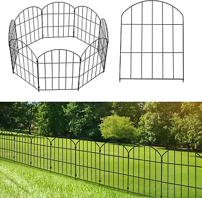 Decorative Arched Garden Fence - 10 Pack 10ft (L) X 24in (H) Rustproof Metal • $19.99