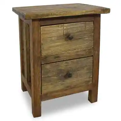 Nightstand Solid Reclaimed Wood Bedroom Bedside Cabinet Table Stand VidaXL • £60.99