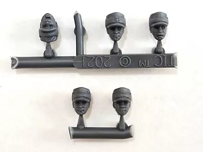 Wargames Atlantic Cannon Fodder Field Caps Heads X5 Imperial Guard • $0.99