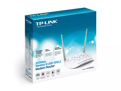 TP-Link TD-W9970 300Mbps Wireless N USB VDSL2 Modem Router - TP-LINK • £50.39