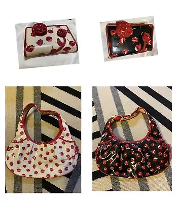 Vera Bradley Lot Poppies Poppy Fields Purse Wallet Handbag PEELING Lot Of 4 • $14