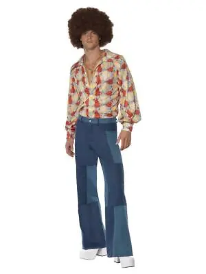 Mens 1970s Retro Costume Disco Dancer Fancy Dress Outfit • £42.49