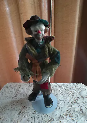 Vintage 12  Porcelain Hobo Clown Doll • $9.99