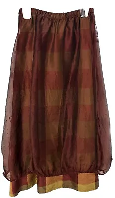 Bodil Silk Skirt Women's Small Two Layers Iridescent Beautiful • $59