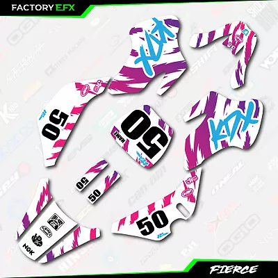 White Retro Fierce Racing Graphics Kit Fits 03-06 Kawasaki Kdx50 Kdx 50 Decal • $39.99