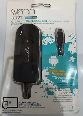 SVEON SCT212 Micro USB A Hub USB & RED (LAN) For Tablets And Phones • $11.75