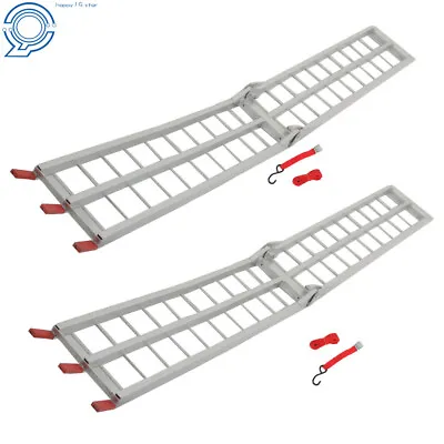 2pcs ATV UTV 7.5' Aluminum Folding Loading Ramps For Truck Motorcycle Lawn Mower • $121