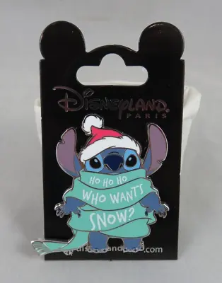 Disney Disneyland Paris DLP Pin - Stitch - Christmas - Ho Ho Ho Who Wants Snow? • $10.80