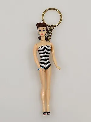$9.95 • Buy Vintage 1995 4  Barbie #1 Zebra Dress Keychain BFI Brand Plastic Doll Nice!