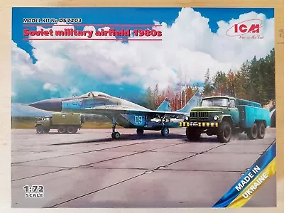 ICM DS7203. Soviet Military Airfield 1980s Model Diorama Set. 1/72 Scale New.  • £20