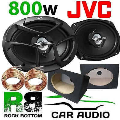 JVC 800 Watts A Pair 3-Way CAR VAN 6 X9  Speakers & 6x9 BLACK Pod Box PAIR • £69.99