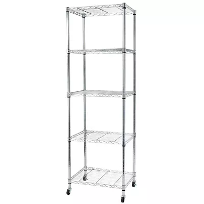 Heavy Duty 180H Adjustable Wire Shelving Unit NSF Metal Shelf Rack With Wheels • $91.89