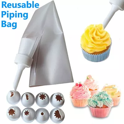 £3.19 • Buy Cake Decorating Icing Piping Bag Set Cupcake Baking Sugarcraft Nozzles Tools Kit