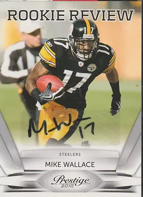 Mike Wallace 2010 Panini Prestige Rookie Review Auto Autograph Card 14 • $55