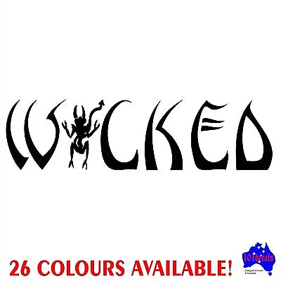 30cm WICKED Marine Grade Decal Sticker.Performance Drift Carute4wdboatjetski • $7.95